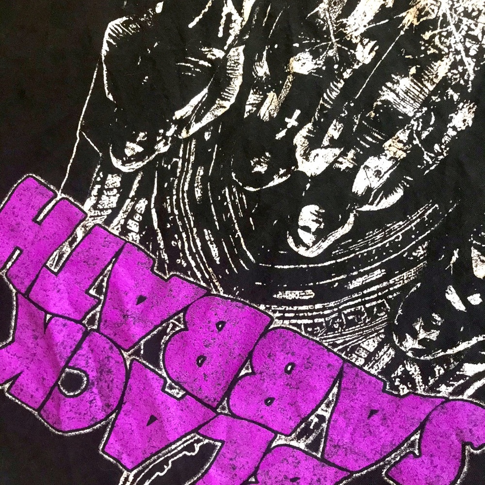 Black Sabbath band t shirt black / purple large